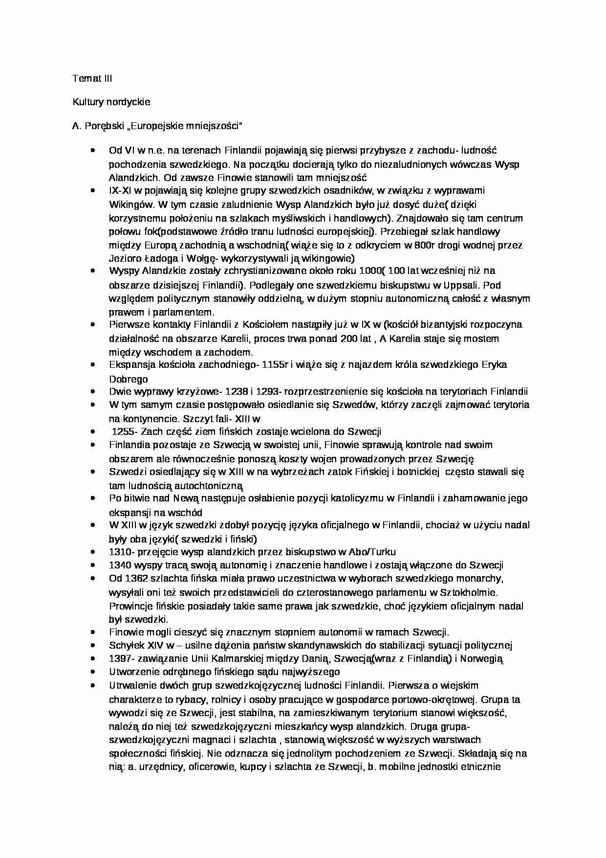kultury nordyckie - omówienie  - strona 1
