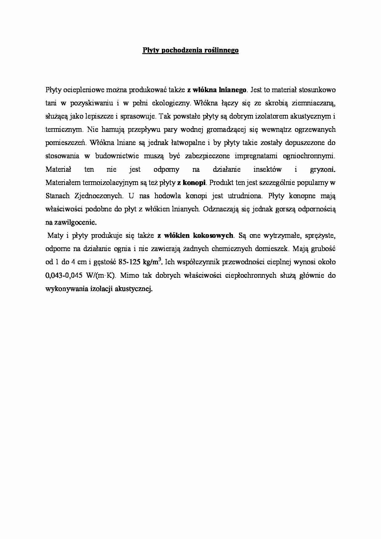 Płyty pochodzenia roślinnego - omówienie  - strona 1