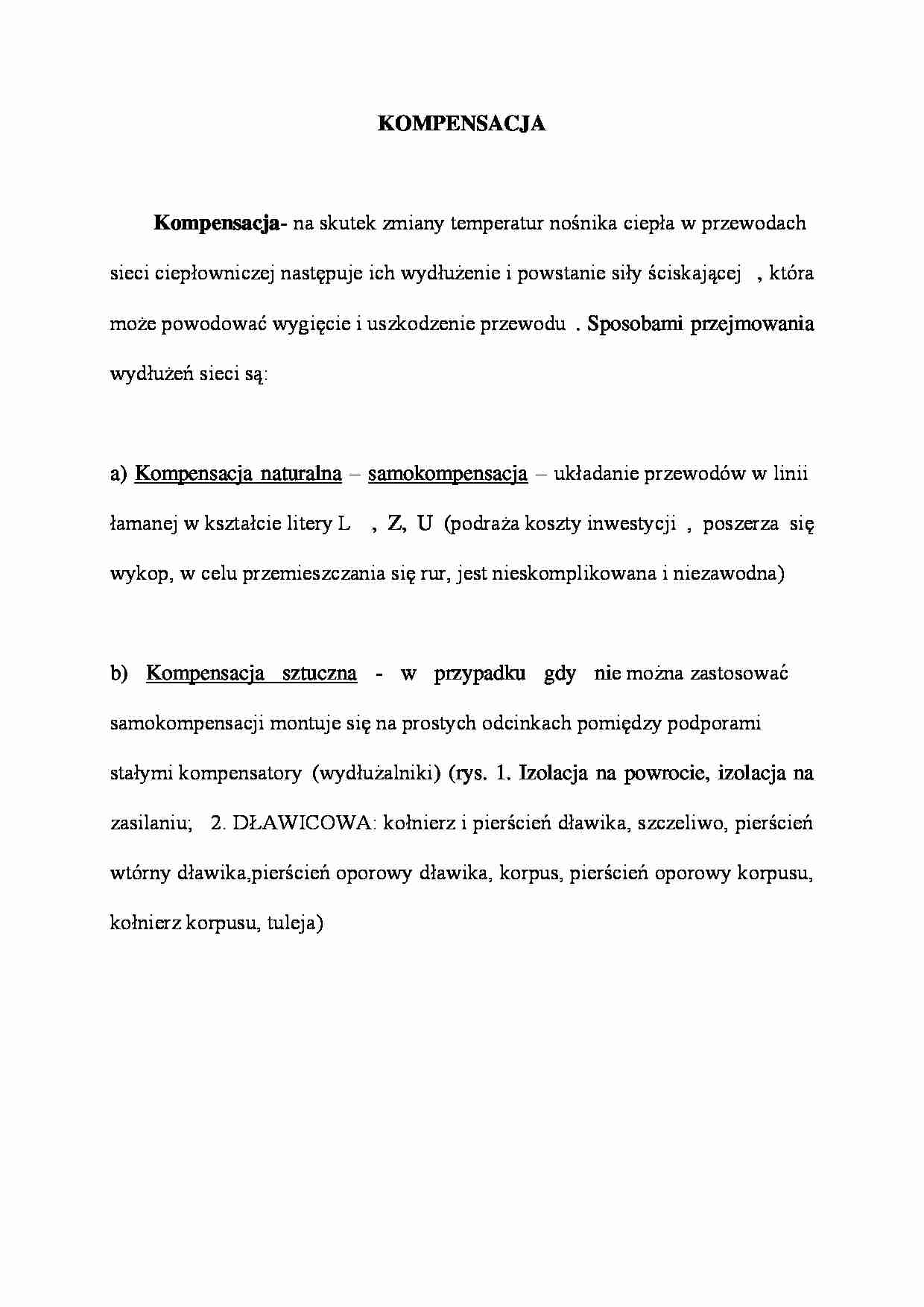 Kompensacja - omówienie  - strona 1