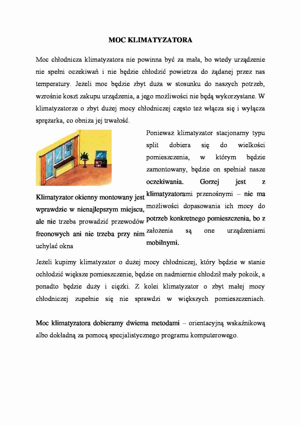 Moc klimatyzatora - omówienie  - strona 1