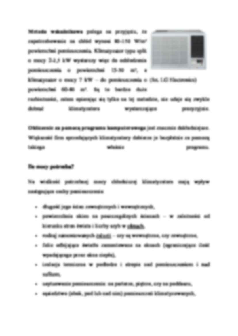 Moc klimatyzatora - omówienie  - strona 2