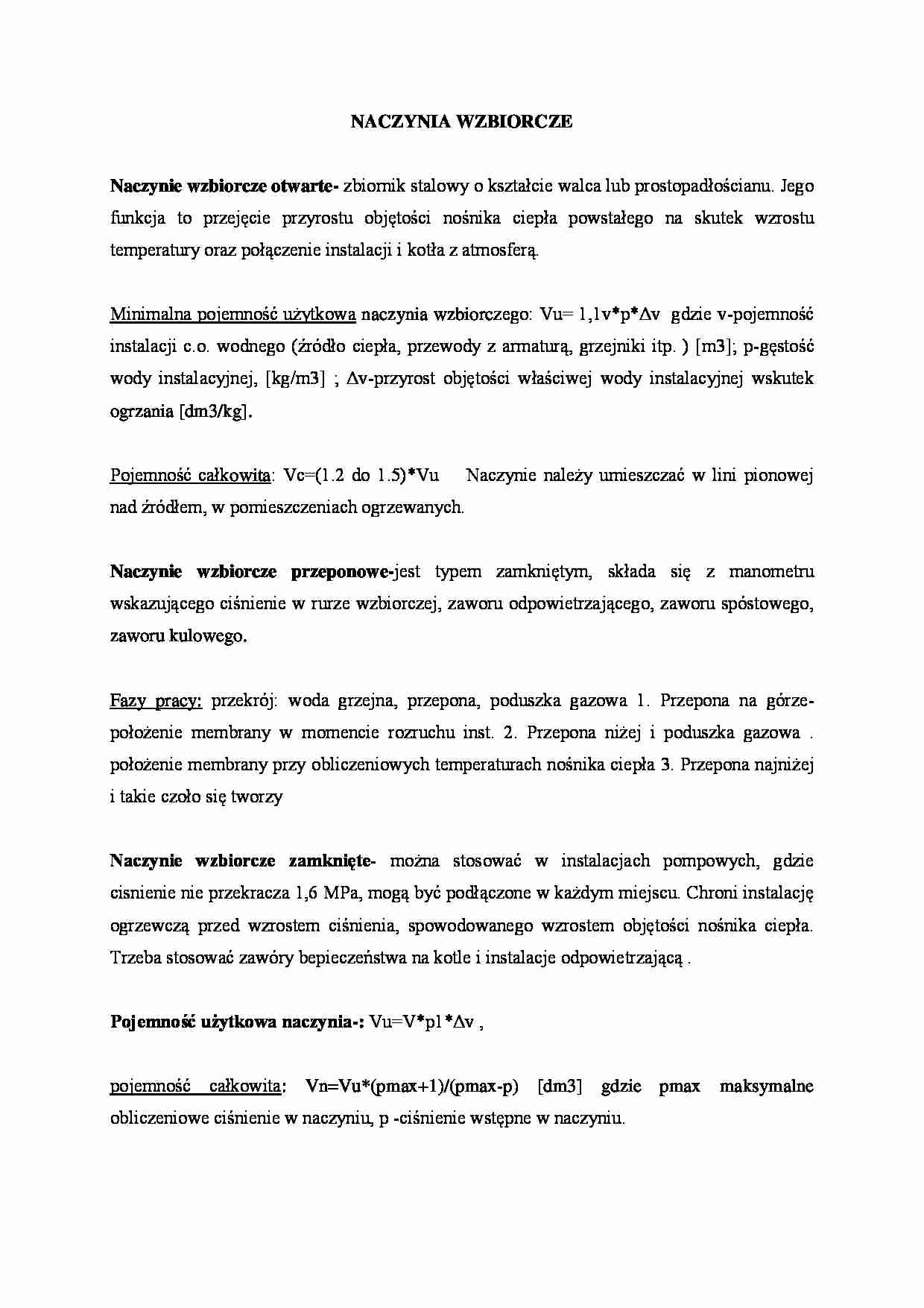 Naczynia wzbiorcze - omówienie  - strona 1