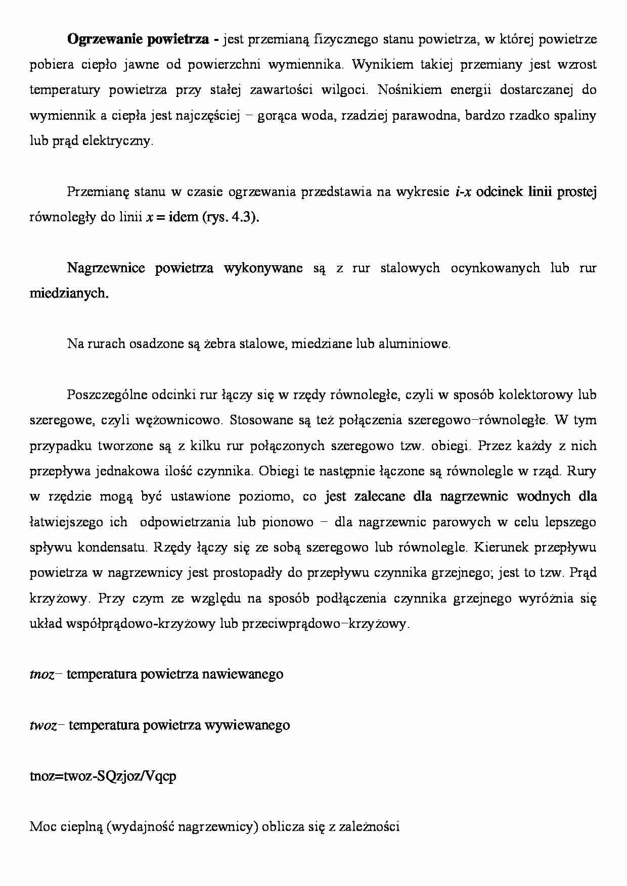 Ogrzewanie powietrza - omówienie  - strona 1