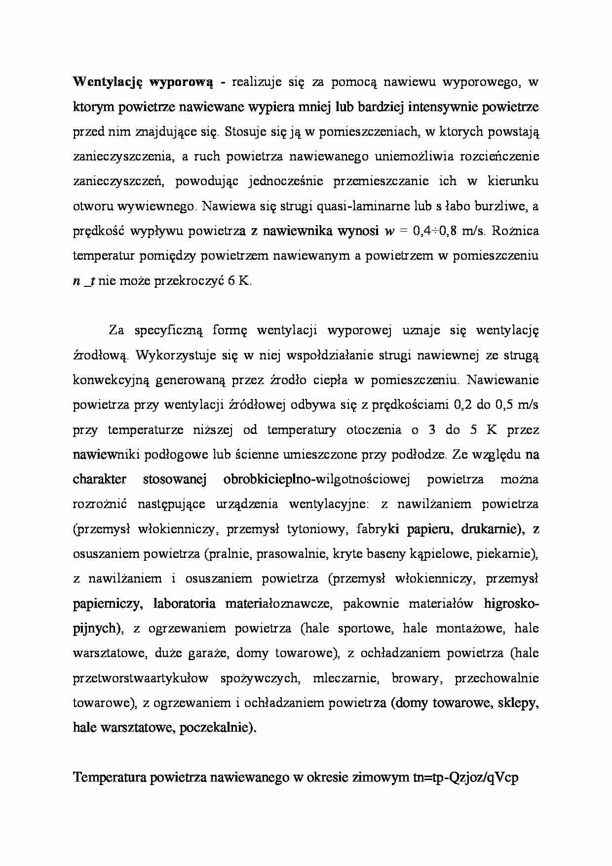Wentylacja wyporowa - omówienie  - strona 1