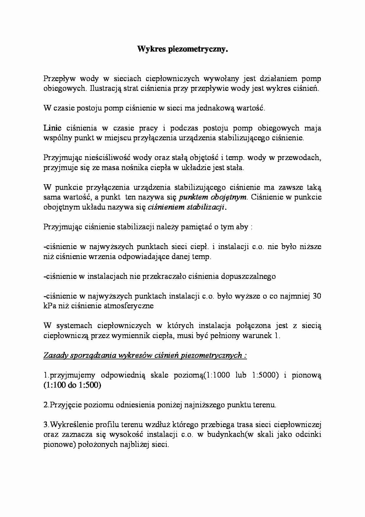 Wykres piezometryczny - omówienie  - strona 1