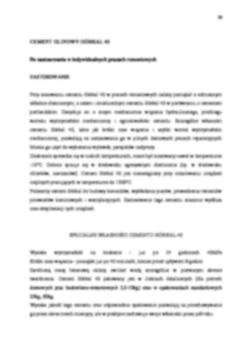 Cement Glinowy Górkal 40 - omówienie  - strona 3