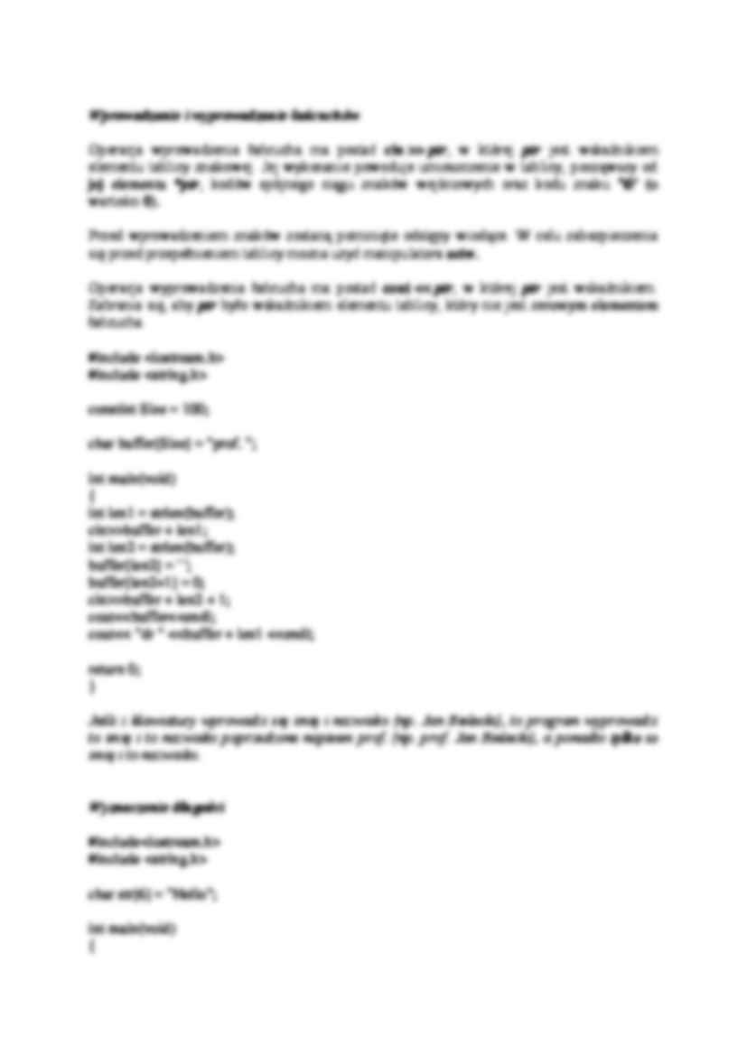 Przetwarzanie łańcuchów - omówienie  - strona 2