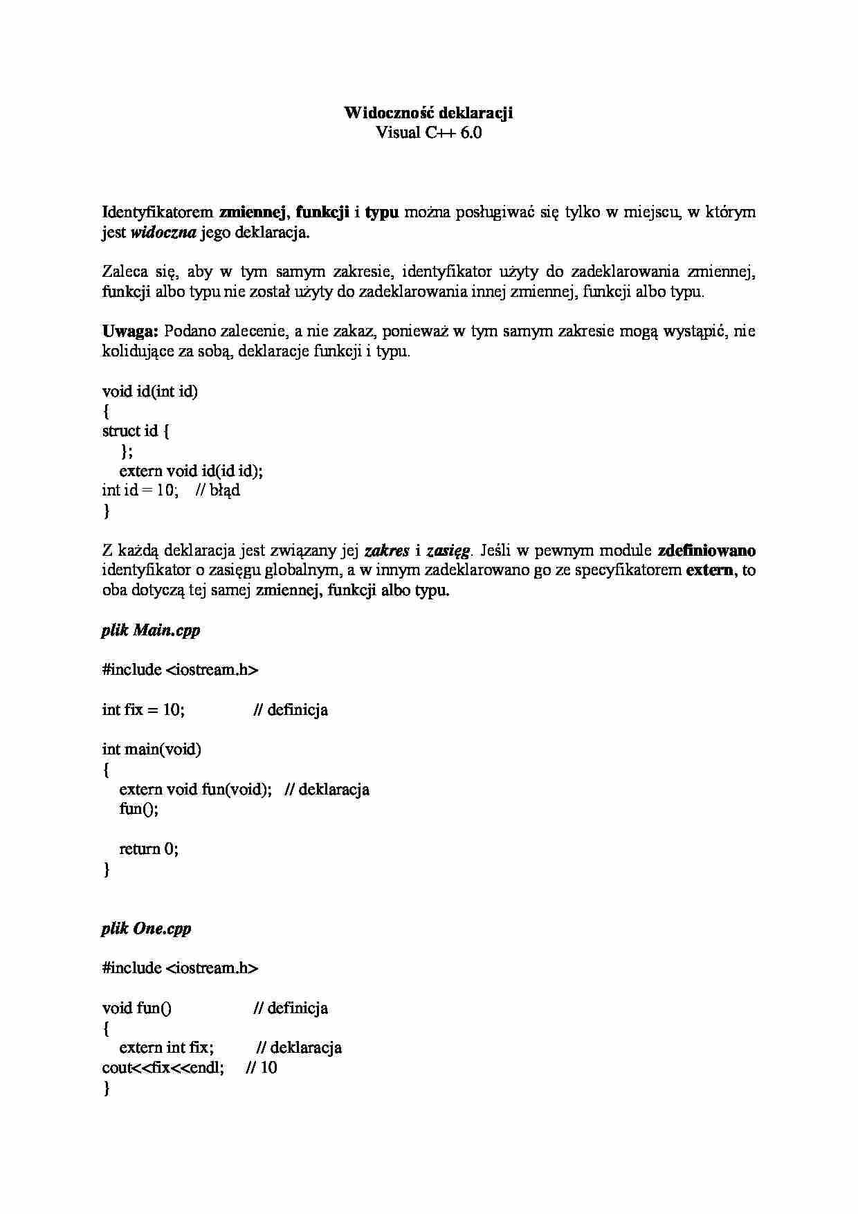 Widoczność deklaracji - omówienie  - strona 1