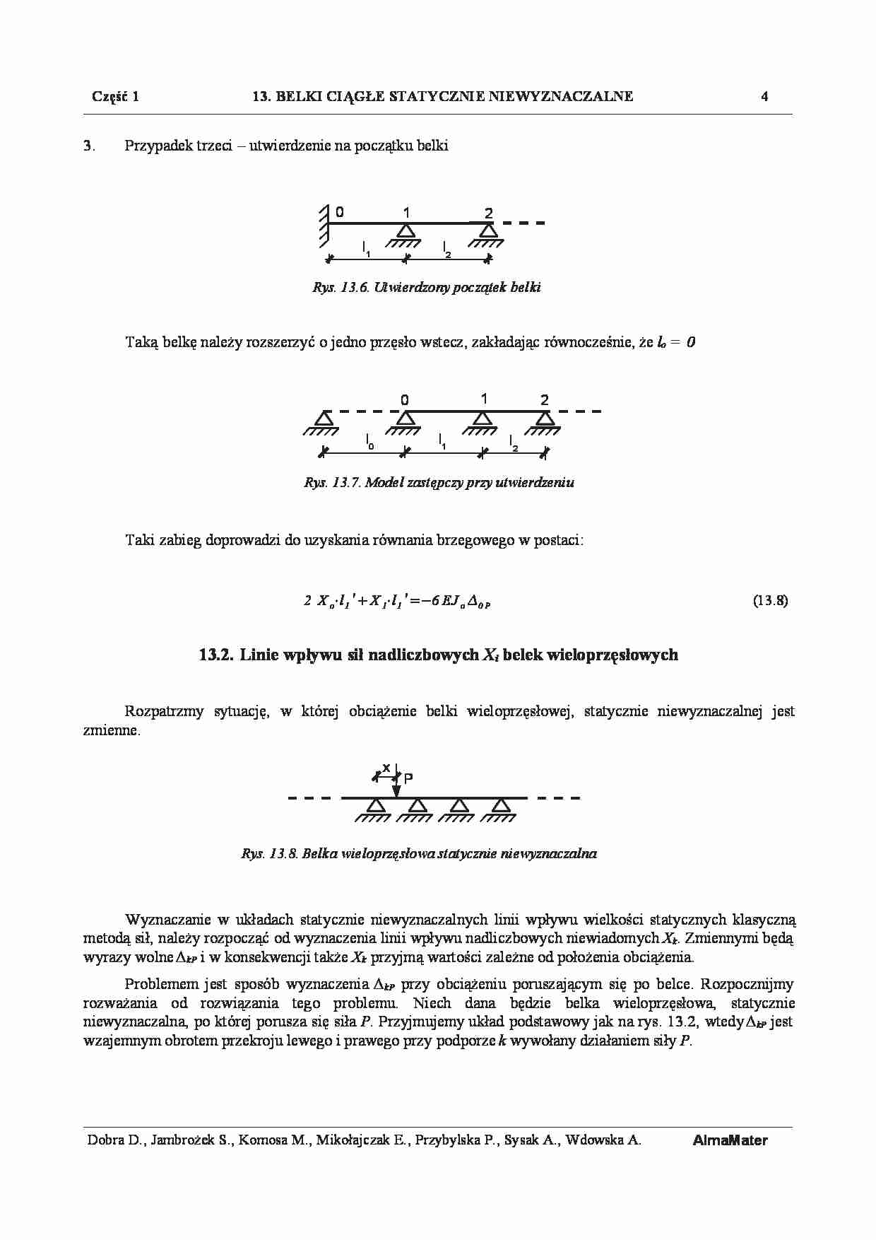 Belki ciągłe -  statycznie - omówienie  - strona 1