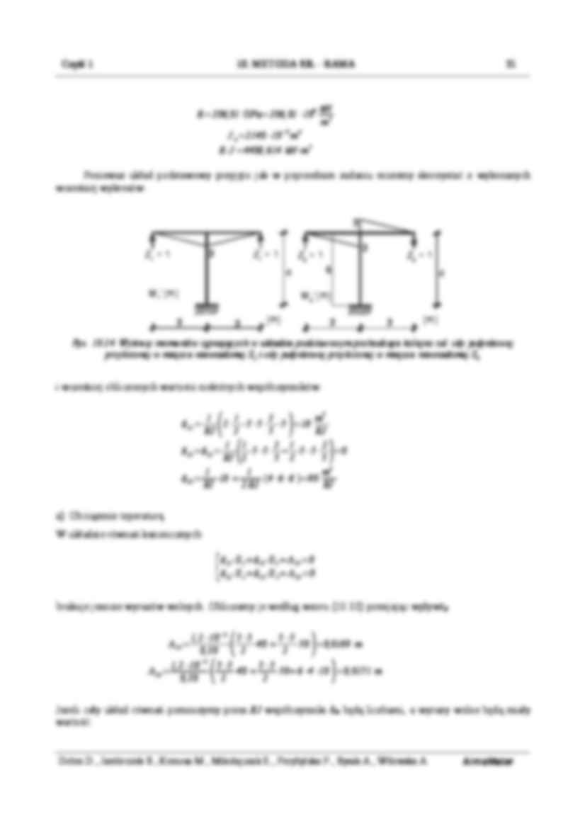 Metoda sił -  zadanie 4 - strona 2
