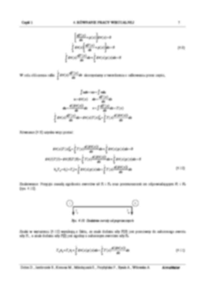 Równanie pracy wirtualnej , Przypadek II - strona 2