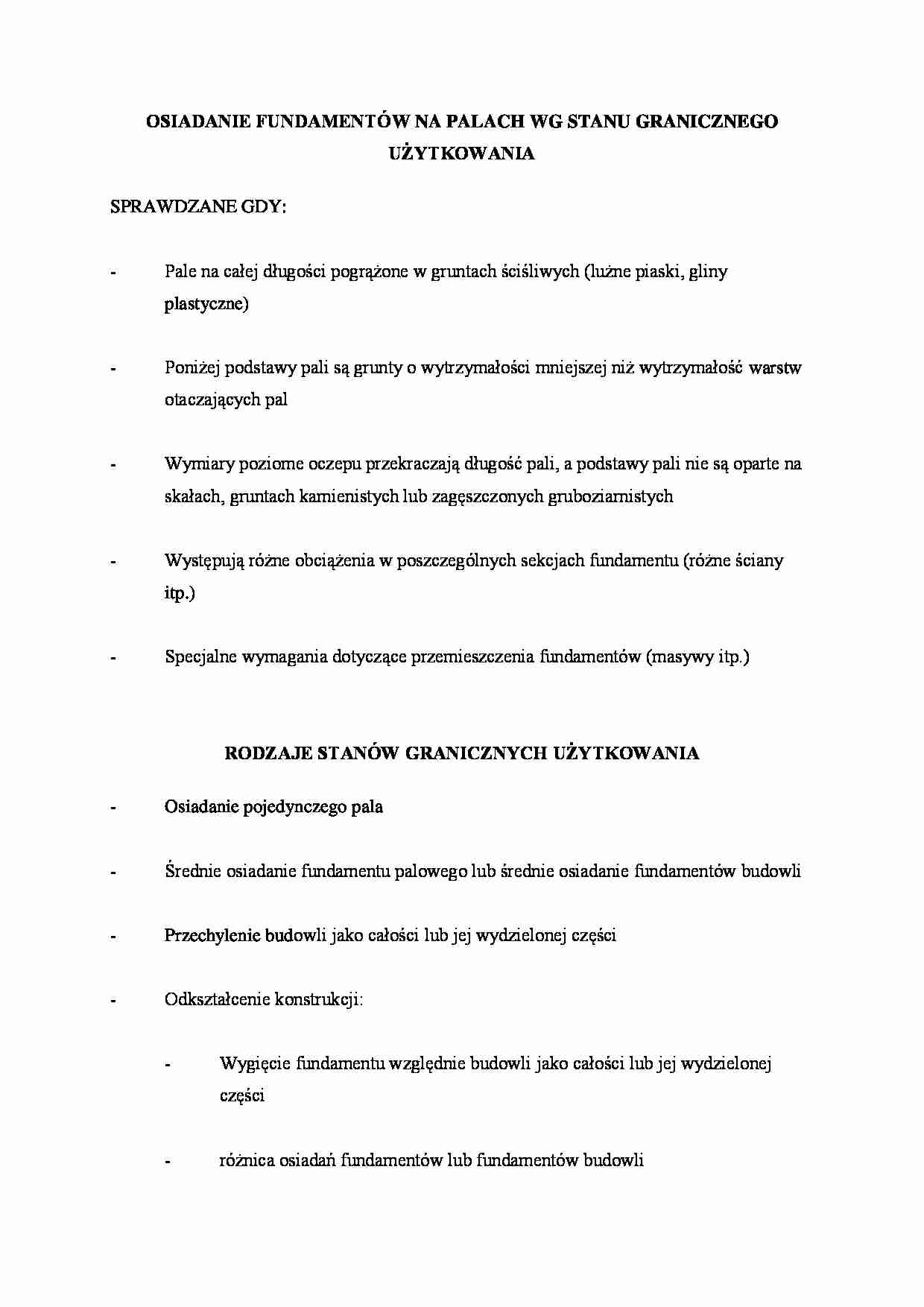Osiadanie fundamentów na palach - omówienie  - strona 1