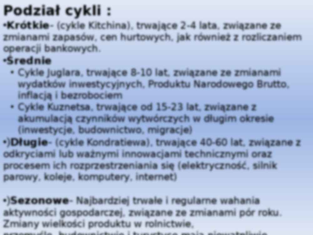  Cykle koniunkturalne - prezentacja - strona 3