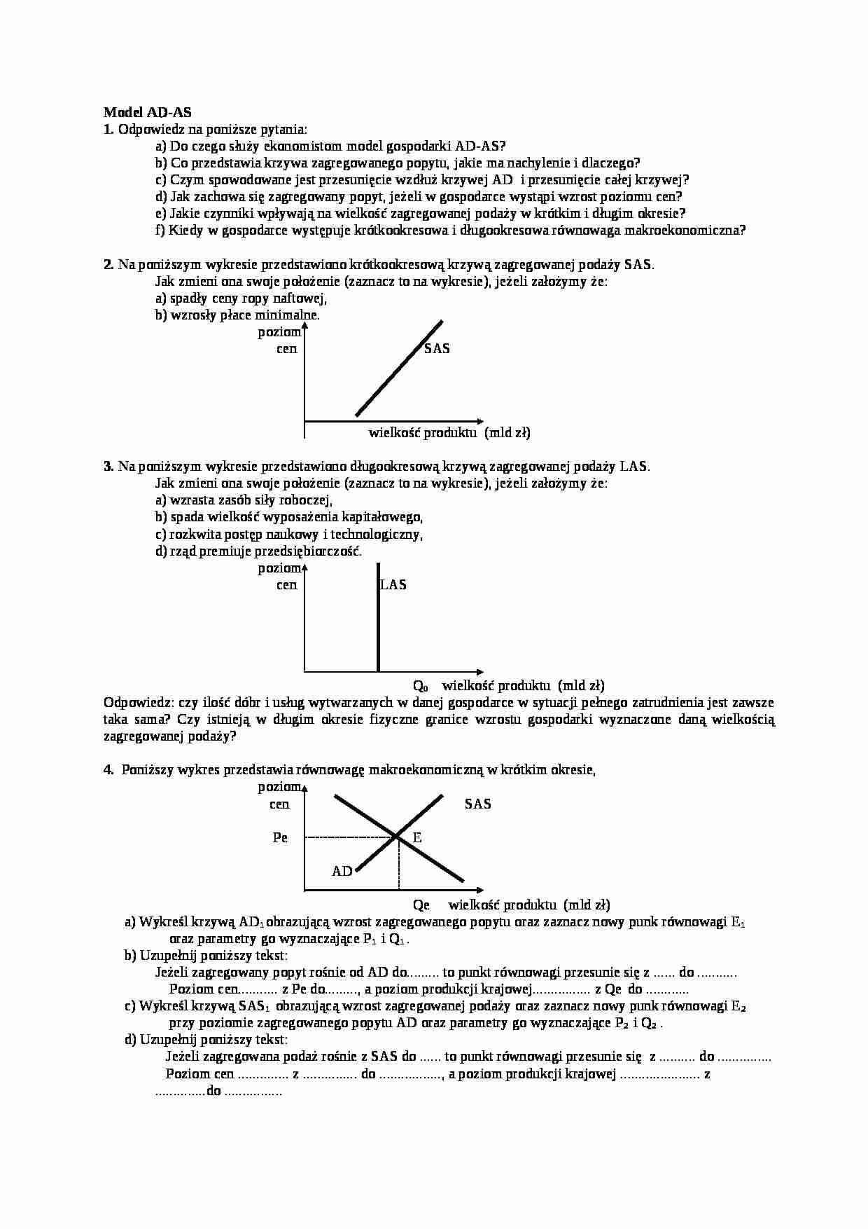 Model AD-AS - ćwiczenia - strona 1