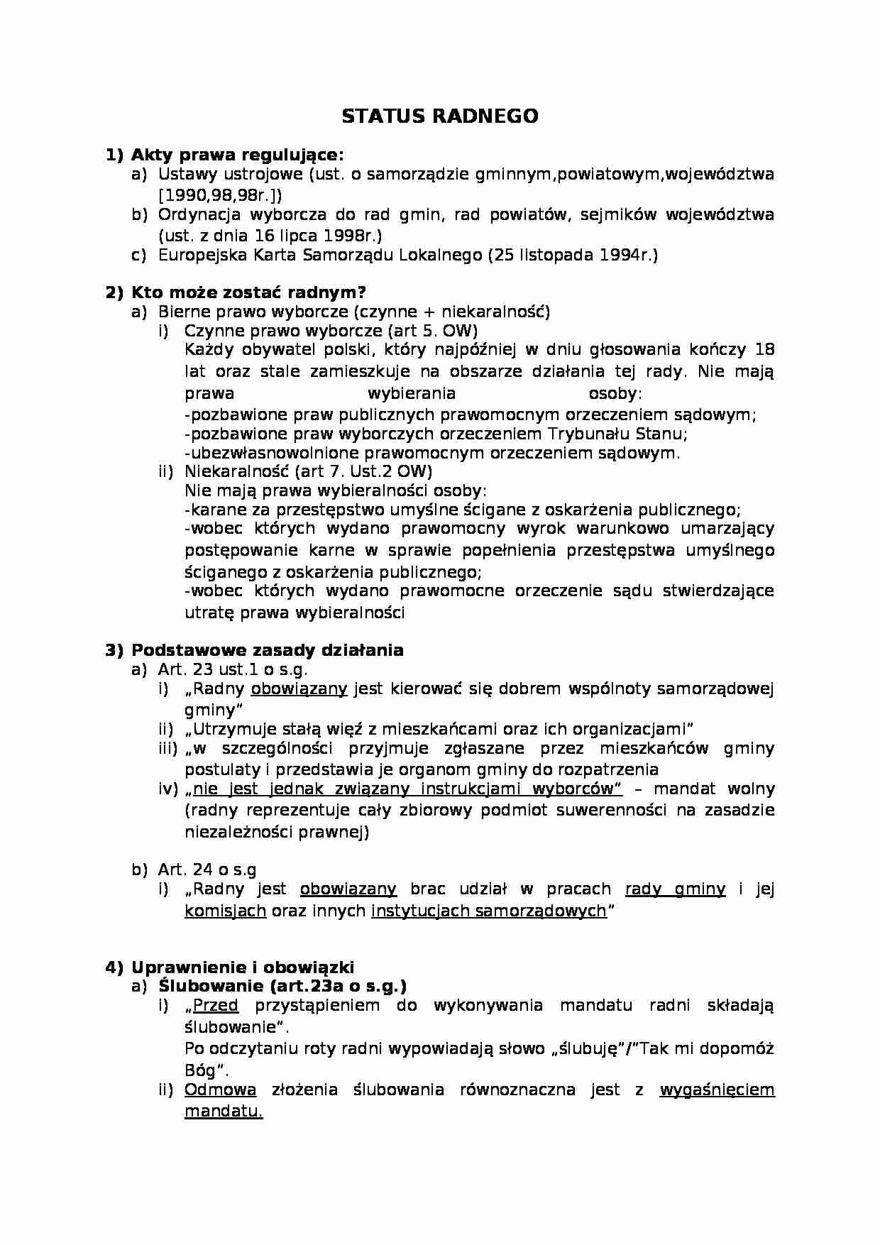 Status radnego - wykład - strona 1