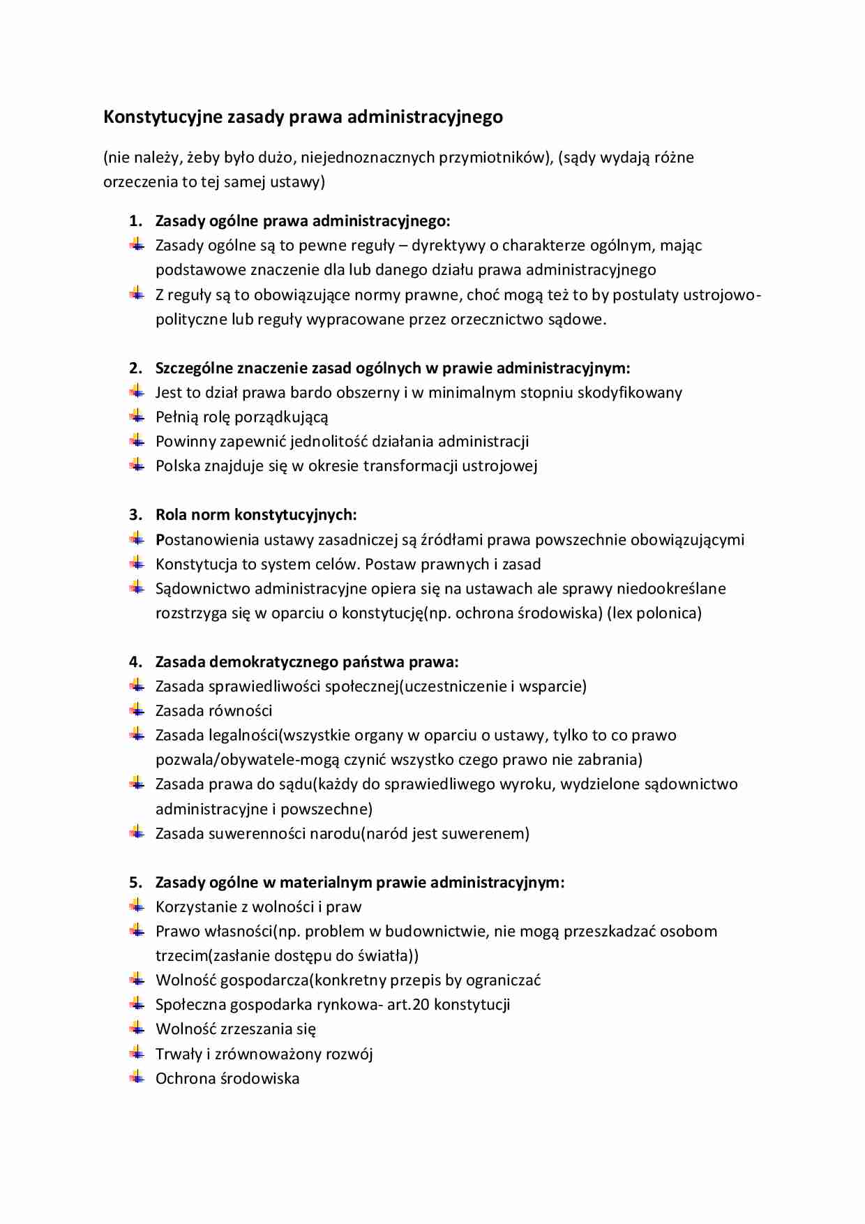 Konstytucyjne zasady prawa administracyjnego - wykład - strona 1