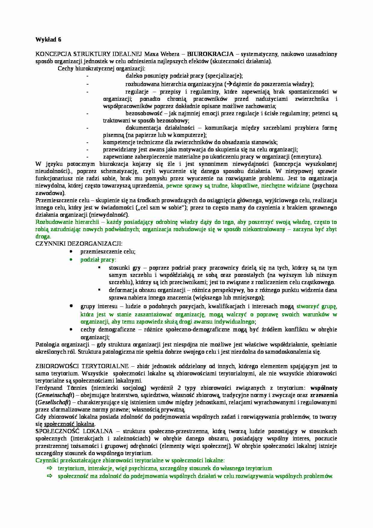 Wykład z socjologii - strona 1