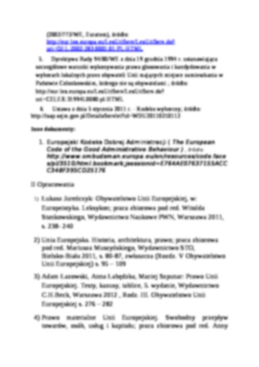 Obywatelstwo Unii Europejskiej - wykład - strona 3