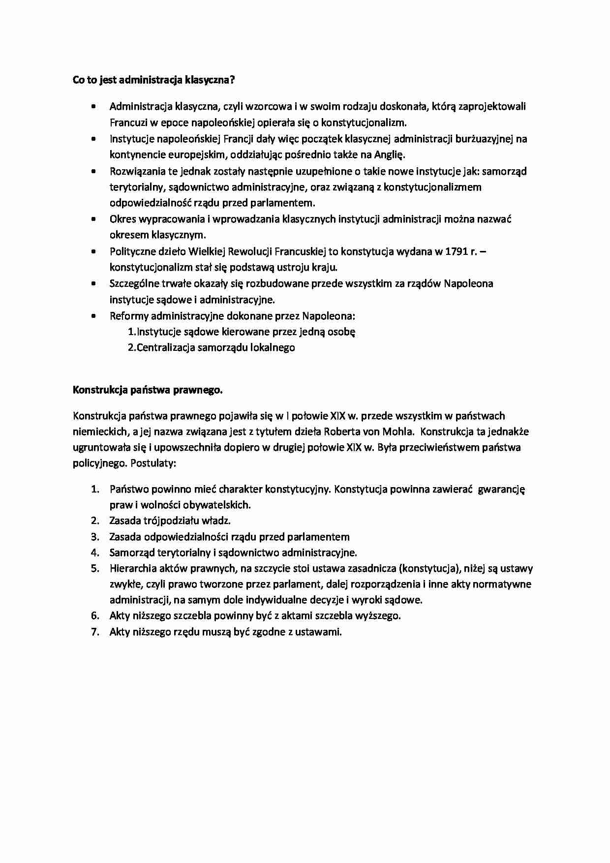 Administracja klasyczna - wykład - strona 1