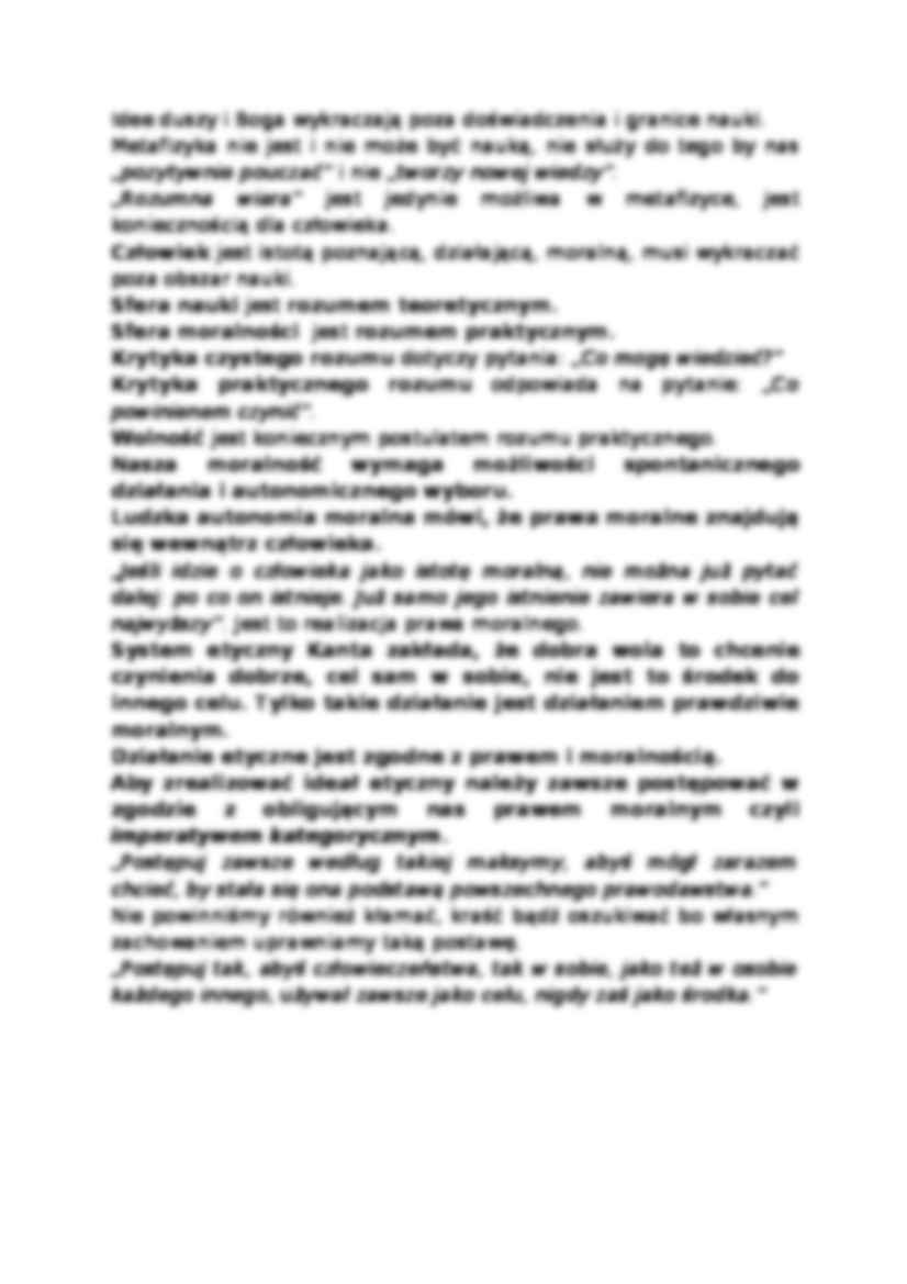 Immanuel Kant opracowanie - strona 2