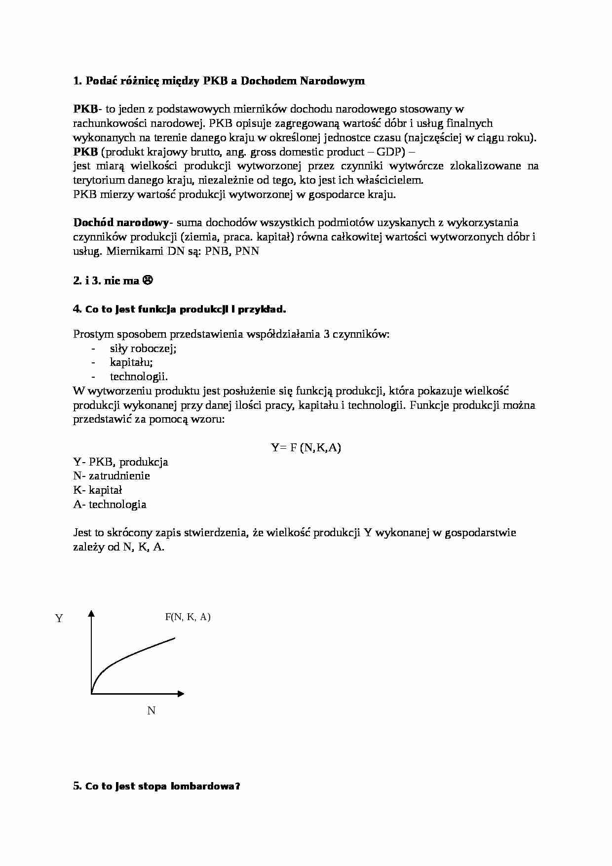 Pytania na egzamin - ekonomia - strona 1