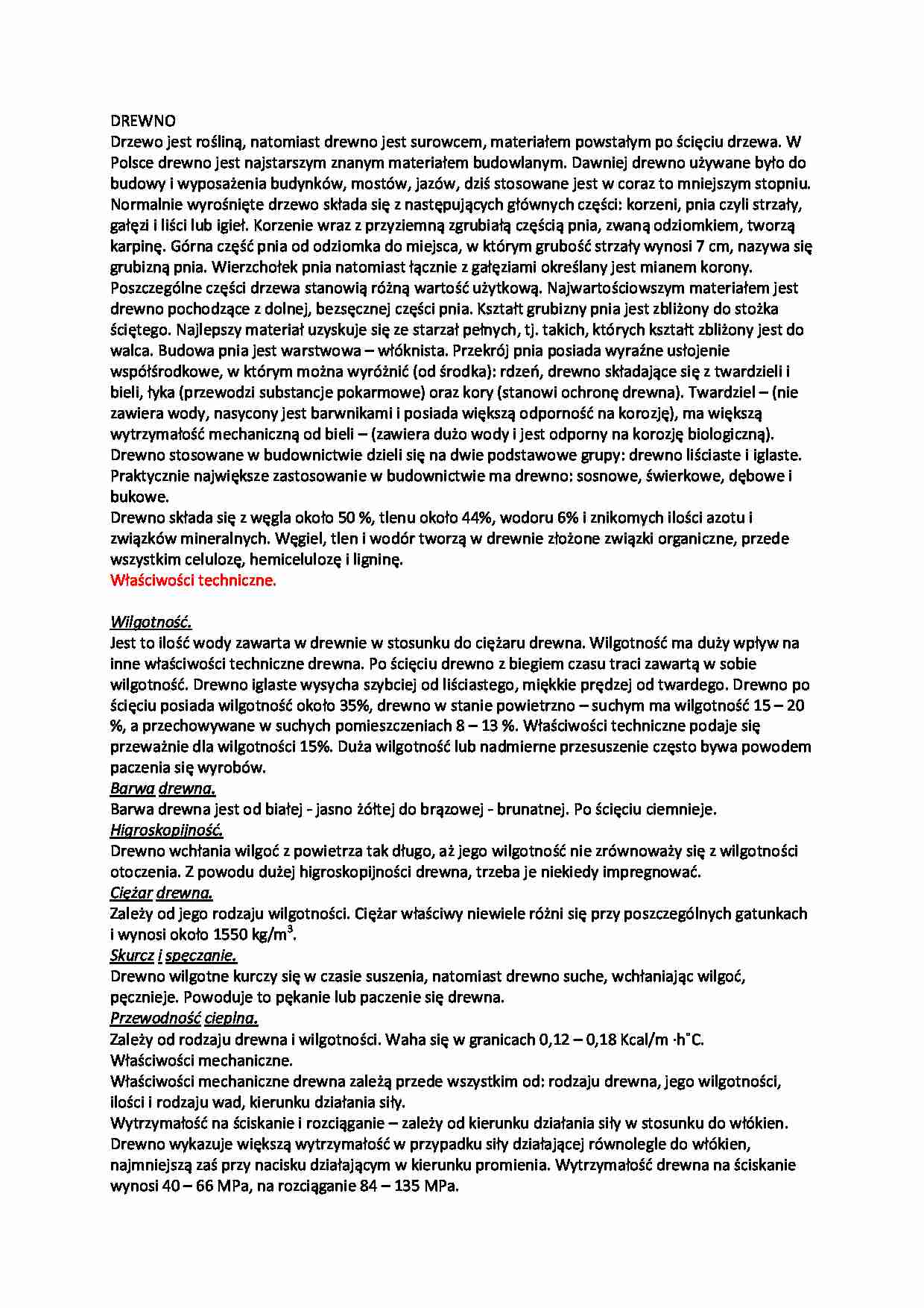 Ćwiczenia laboratoryjne - drewno - strona 1