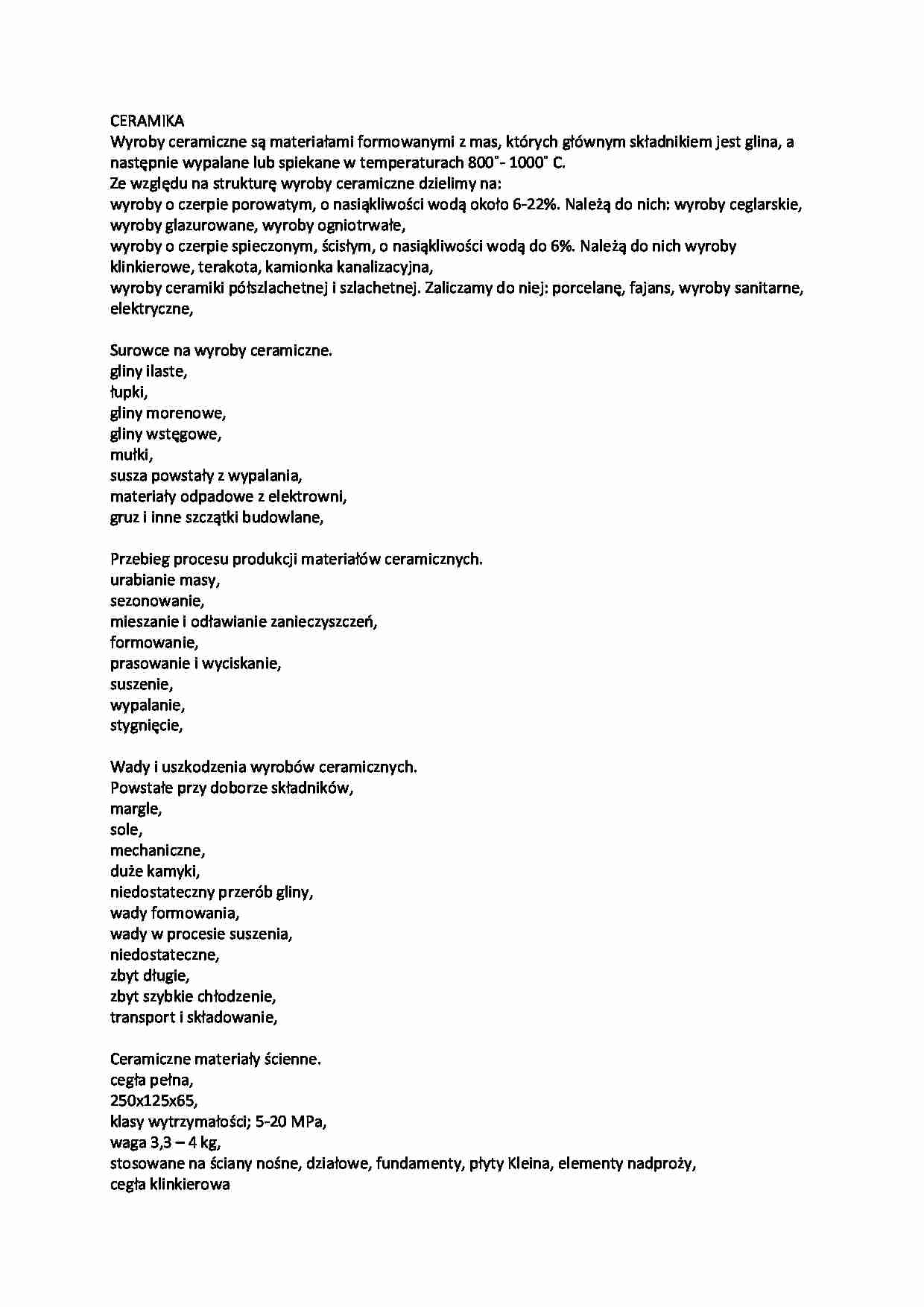 ceramika - ćwiczenia laboratorium - strona 1