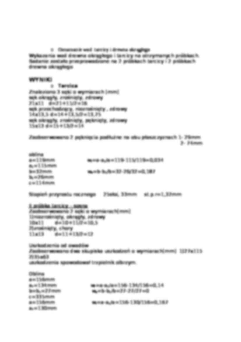 sprawozdanie z wad drewna - strona 2