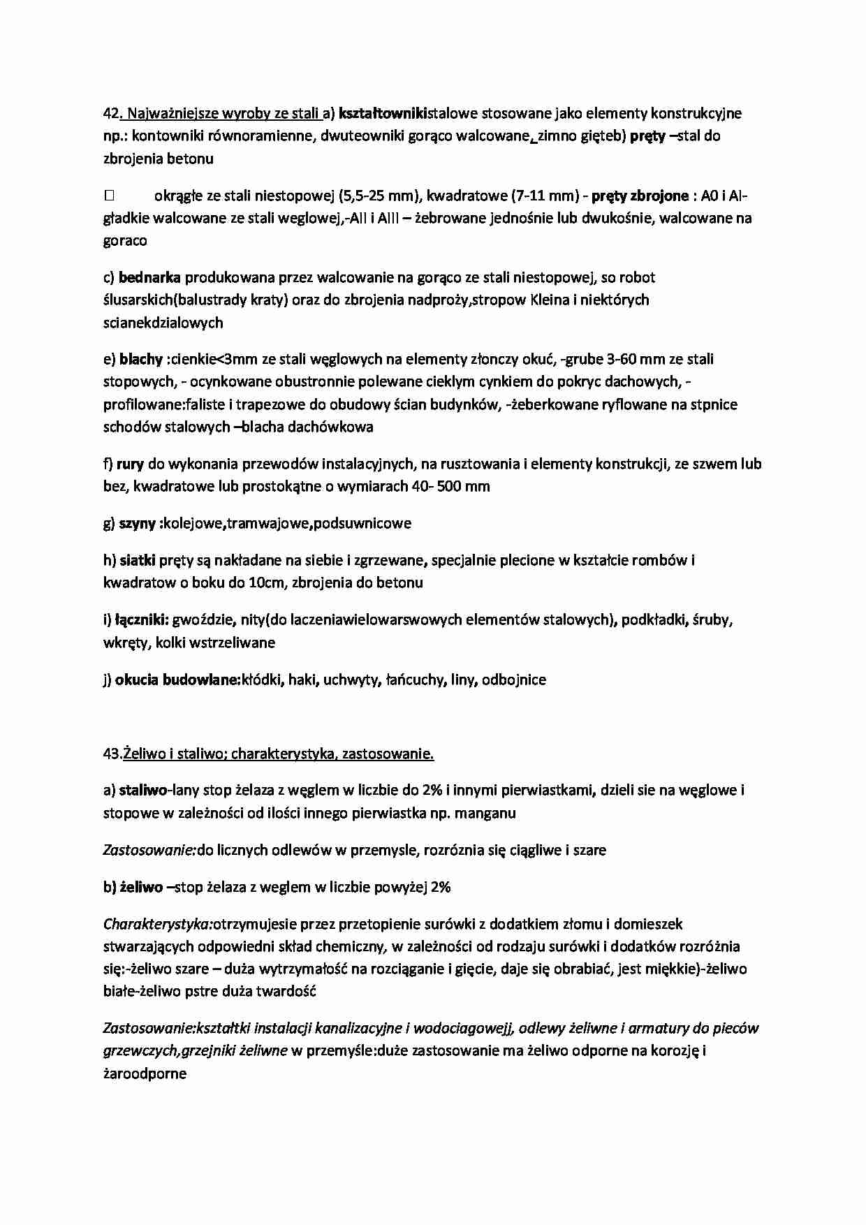 Wyroby ze stali i żeliwo-staliwo - omówienie - strona 1