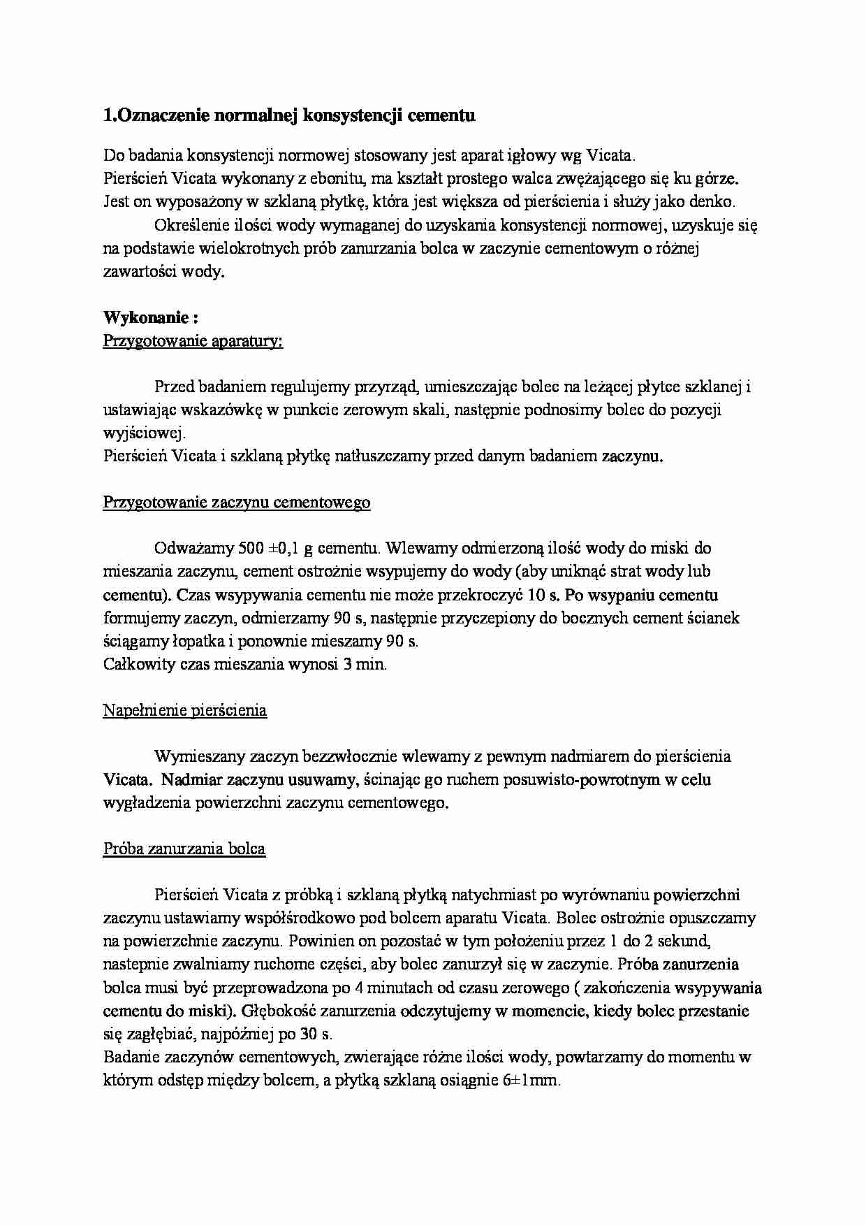 oznaczanie cementu - omówienie - strona 1