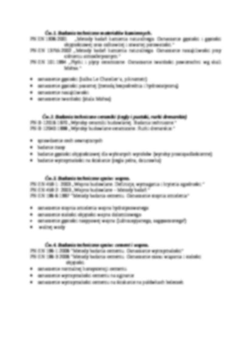 materiałoznawstwo, program ćwiczeń - strona 2