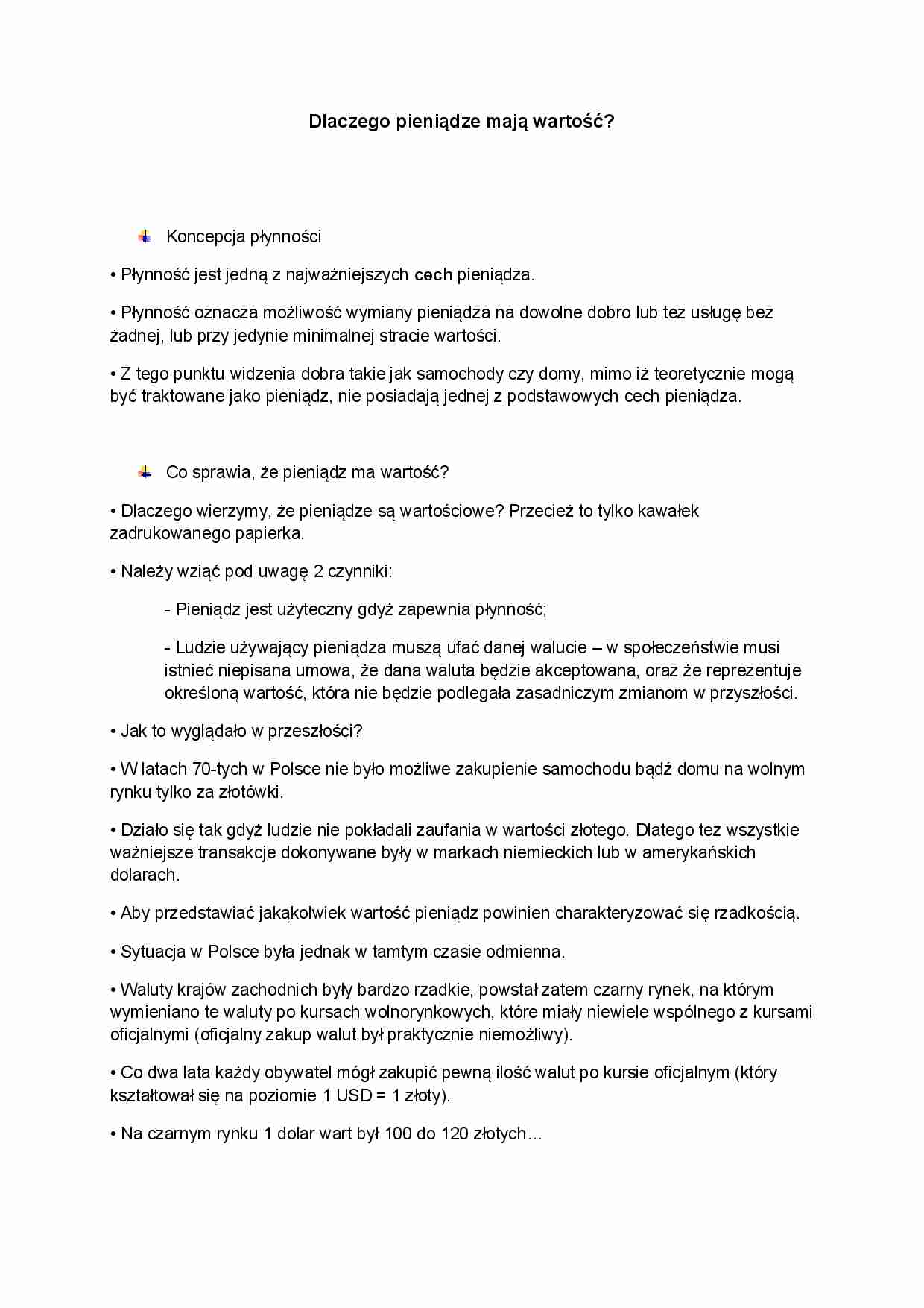 Wartość pieniądza - wykład - strona 1