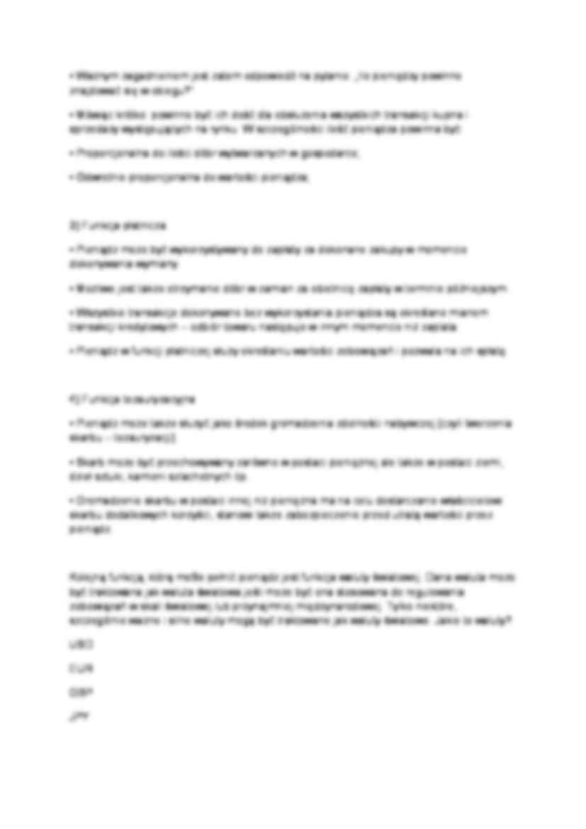 Funkcje pieniądza - wykład - Miernik wartości  - strona 2