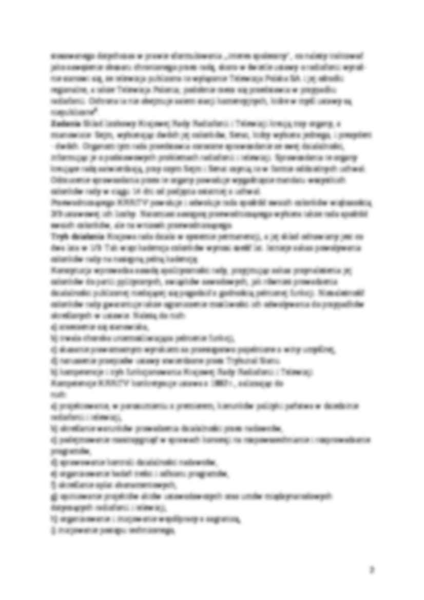 Krajowa Rada Radiofonii i Telewizji - wykład - Rola ustrojowa - strona 2