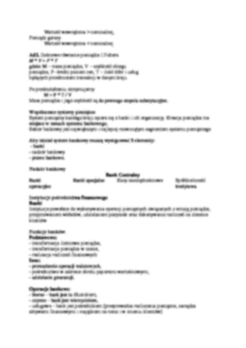 Pieniądz i bank - wykład - strona 2