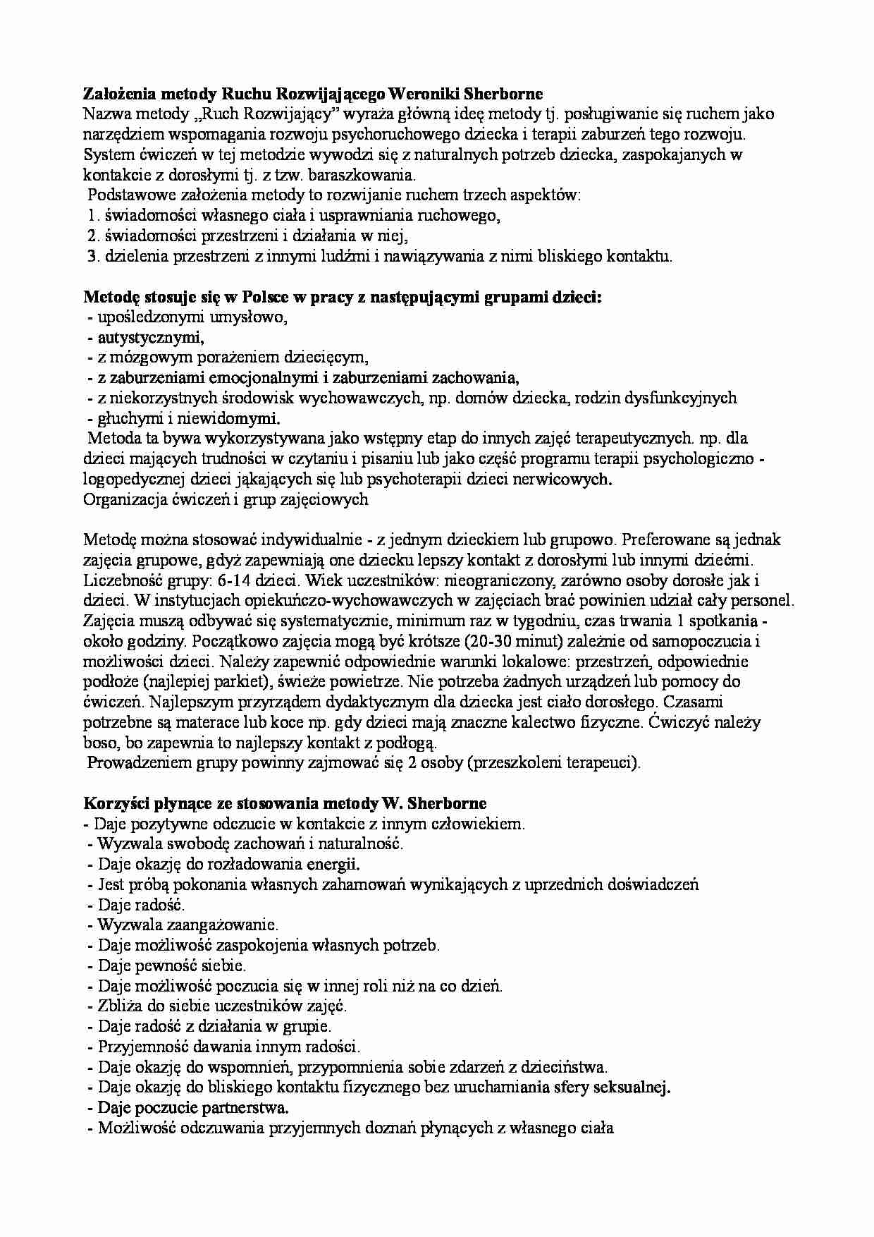 Metoda ruchu rozwijającego - wykład - strona 1