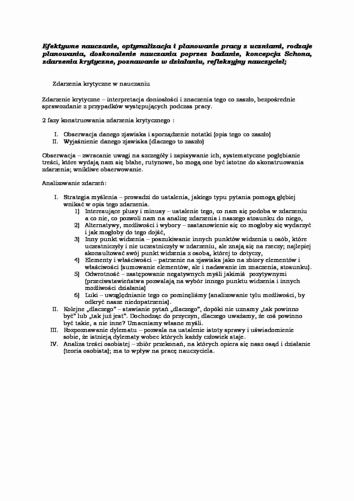 Efektywne nauczanie - wykład - strona 1