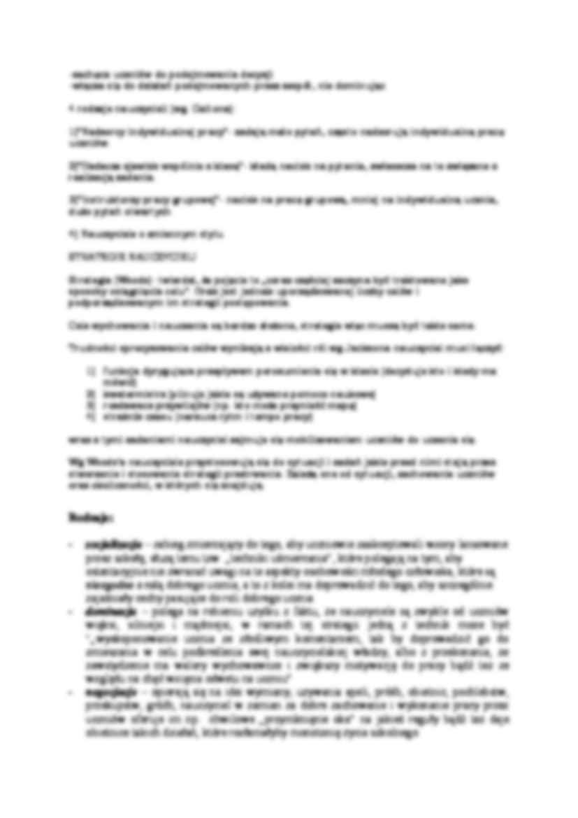 Uczeń i nauczyciel - uczestnicy procesu nauczania - wykład - strona 3