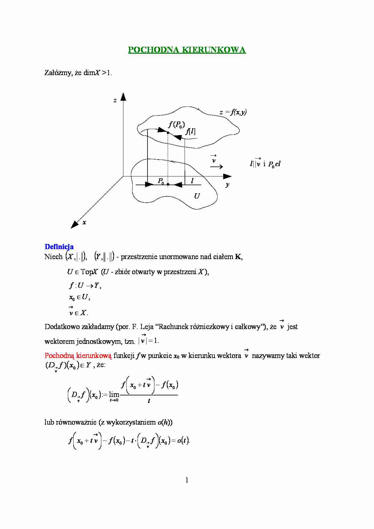 Pochodna kierunkowa-opracowanie - strona 1