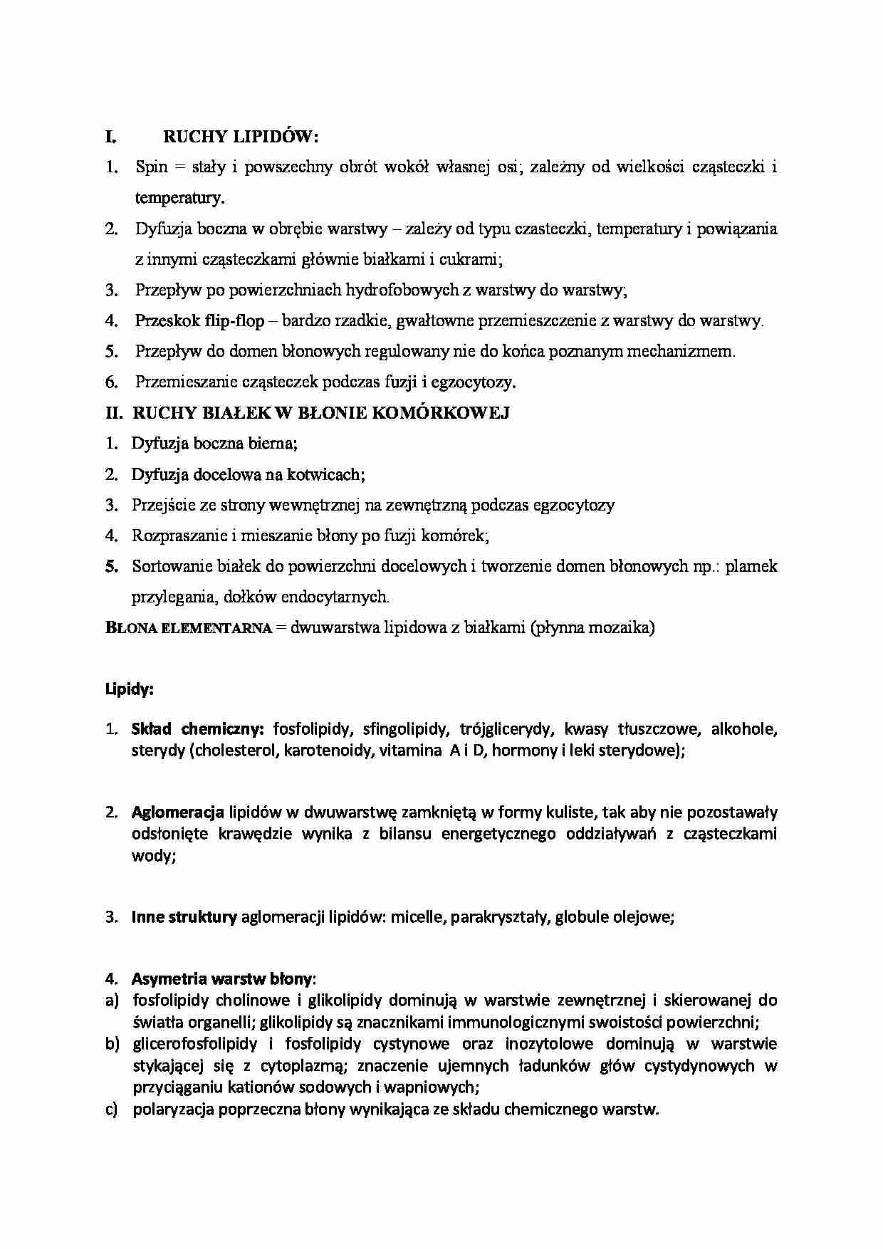 Biologia komórki - ćwiczenia - strona 1