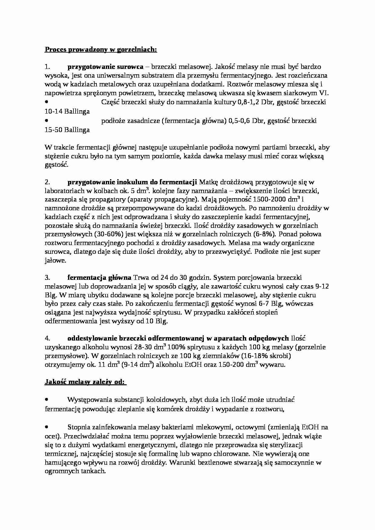 Gorzelnictwo - wykład - strona 1