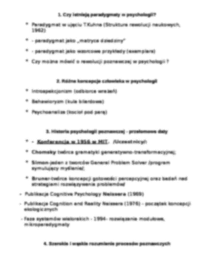 Psychologia Procesów Poznawczych-skrypt - strona 2