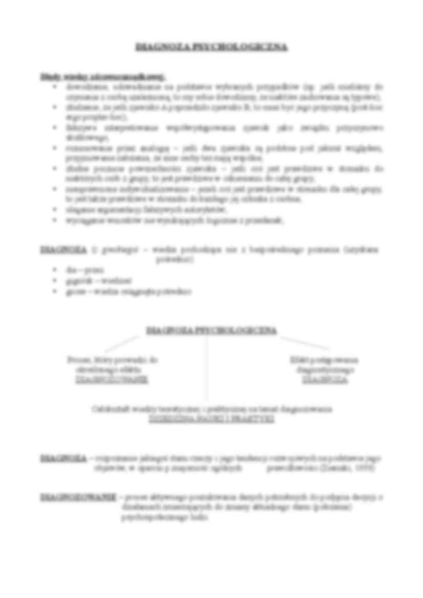 Diagnoza psychologiczna-wykłady - strona 2