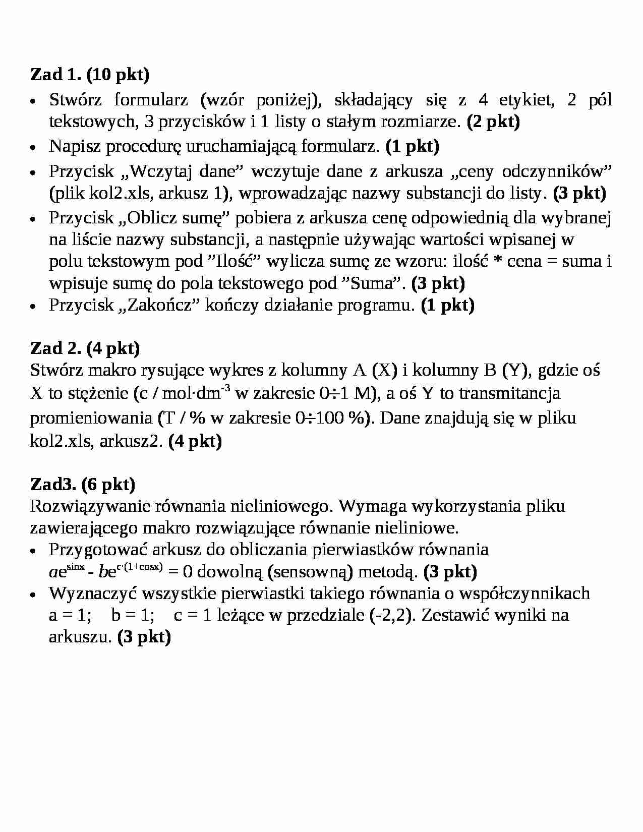 Informatyka - kolokwium 2 - strona 1