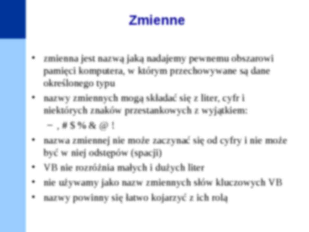 Visual Basic for Applications - prezentacja 2 - strona 3
