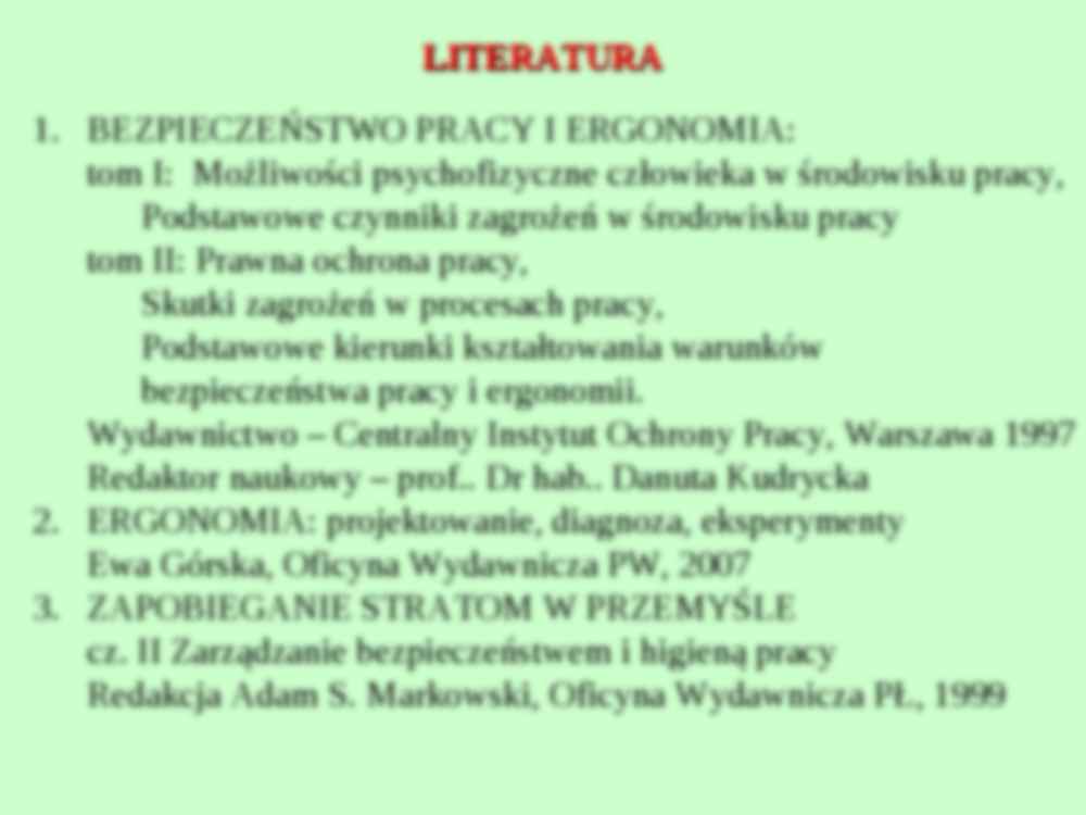 Bezpieczeństwo pracy i ergonomia - prezentacja - strona 2