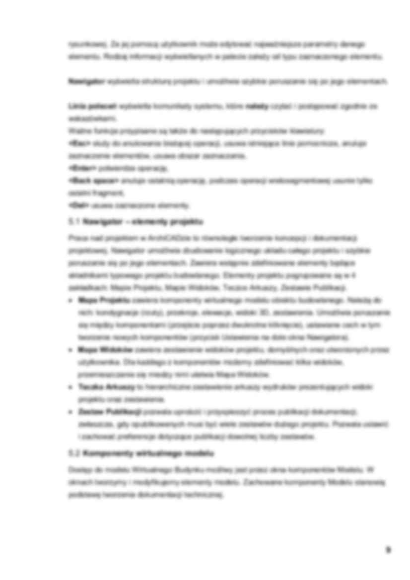 MODELOWANIE ARCHICAD - środowisko pracy ArchiCAD'a - strona 3