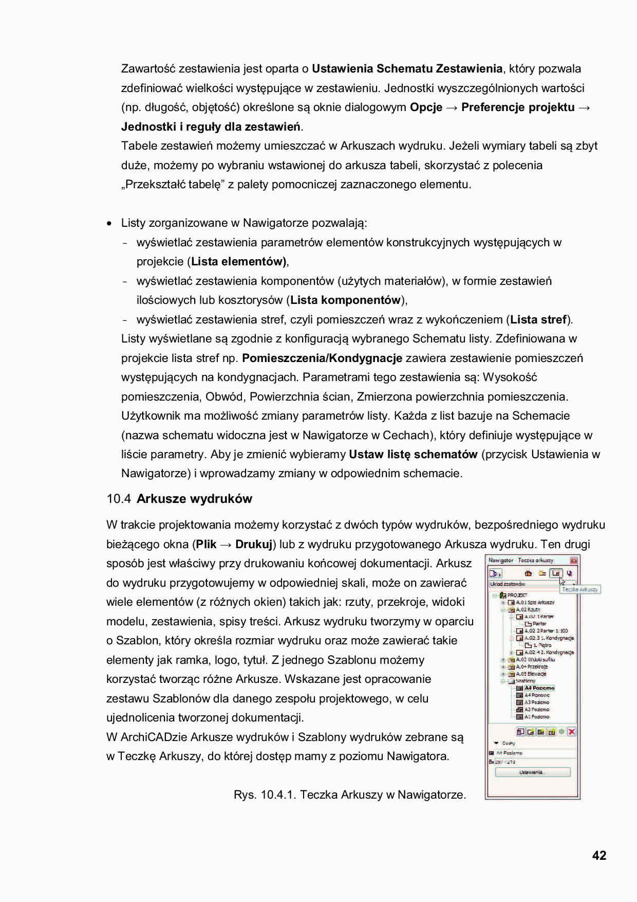MODELOWANIE ARCHICAD - Arkusze wydruków - strona 1
