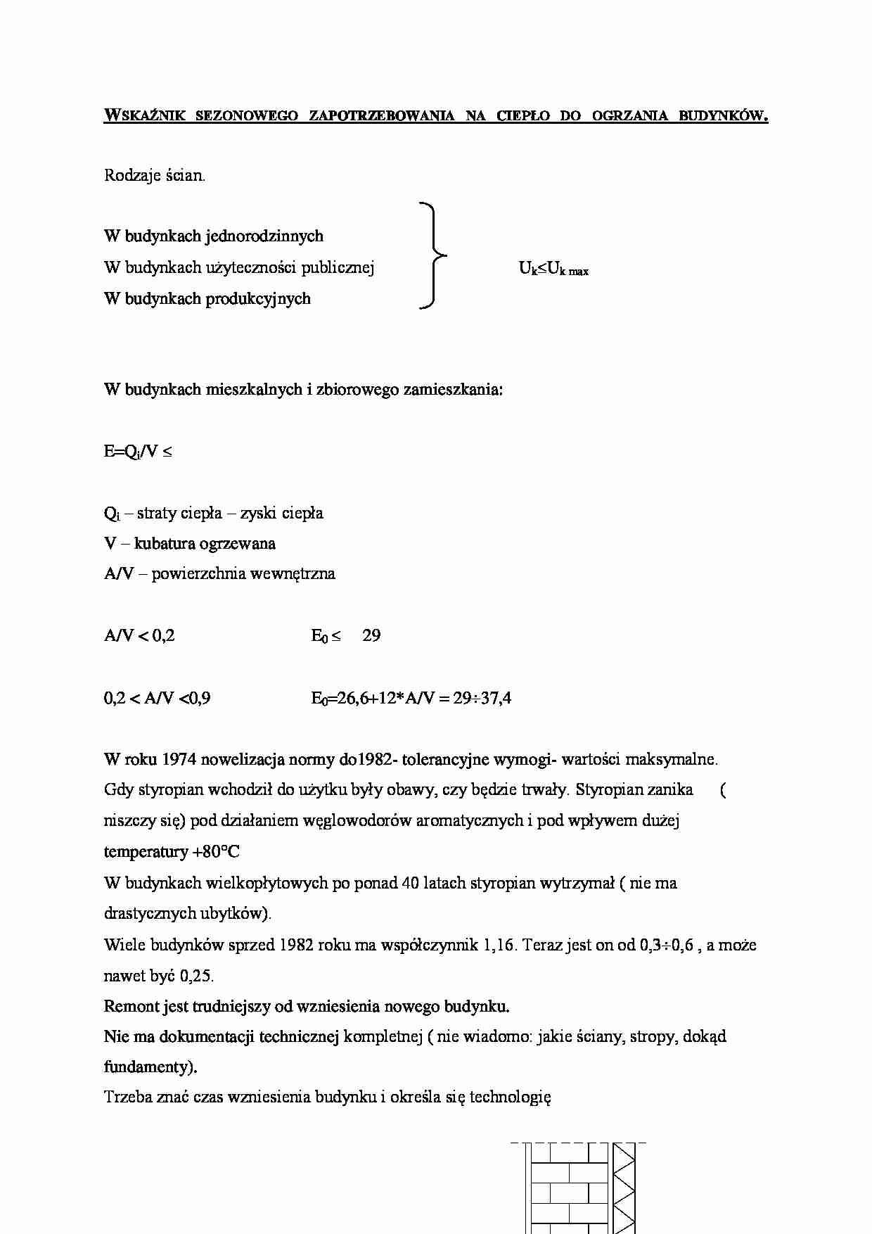 Wskaźnik sezonowego zapotrzebowania na ciepło do ogrzania budynków - strona 1