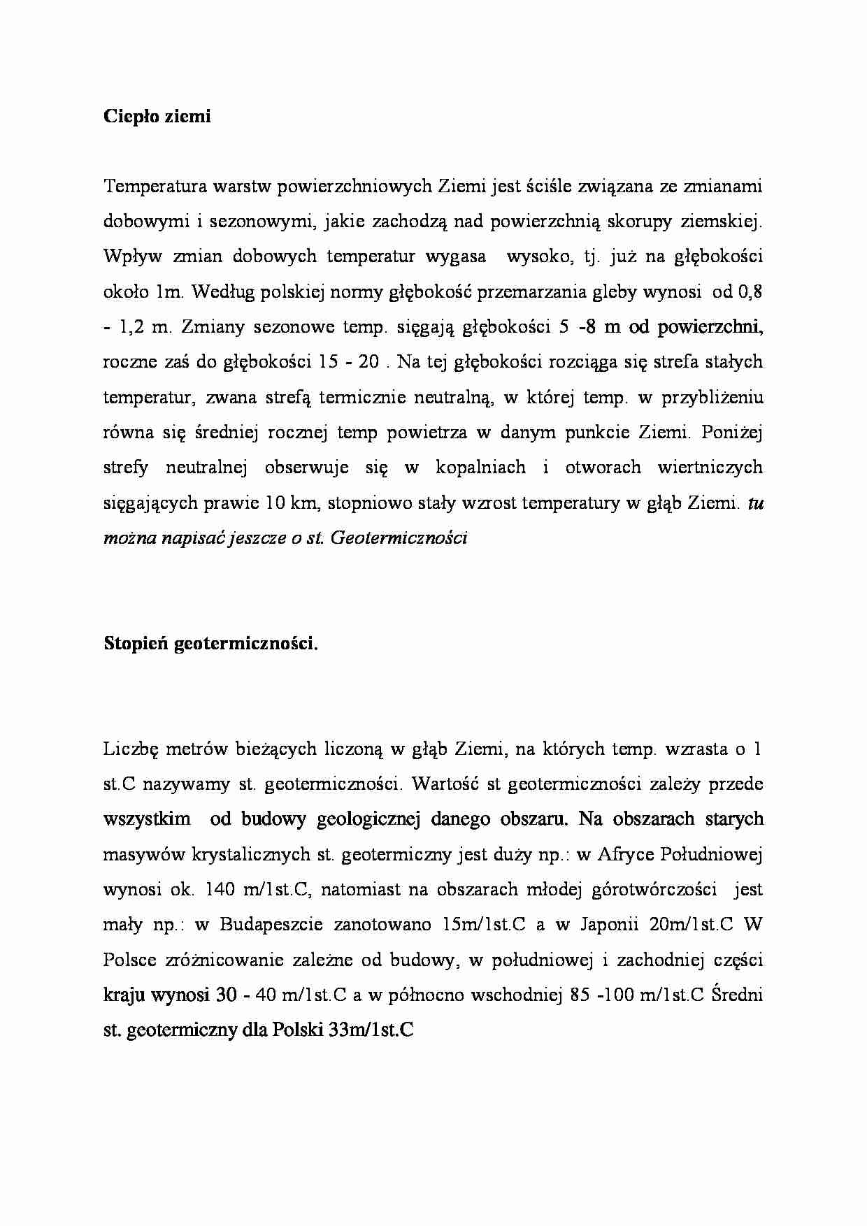 Ciepło ziemi - strona 1